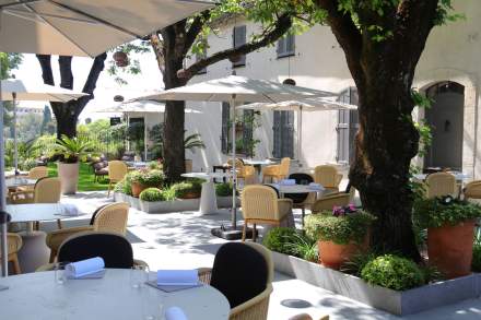 Terrasse restaurant, La Villa Archange Restaurant Gastronomique proche Cannes Restaurant étoilé Cannes